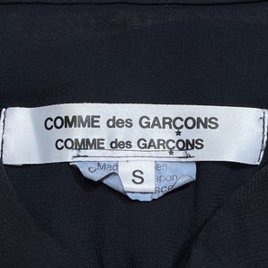 COMME des GARCONS COMME des GARCONS/コムデギャルソン/コムコム/後染め×つり加工/丸襟キュプラブラウス/ブラック/半袖シャツの画像7