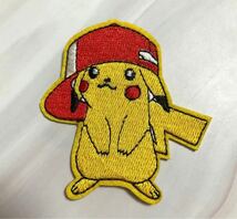 ポケモン　ピカチュウ　アイロン　刺繍　ワッペン　キャラクター　帽子_画像1