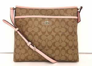 コーチ COACH ショルダーバッグ シグネチャー ブラウン / ライトピンク F58297 レディース → 2308LA003