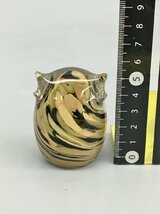 ガラス細工 ふくろう置物 MURANO GLASS ムラノ 縁起物 不苦労 2308LR174_画像2