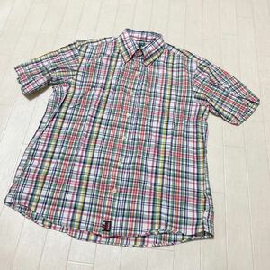 3621☆ VAN ヴァン トップス シャツ ボタンダウンシャツ 半袖シャツ カジュアル メンズ M チェク柄 トラッド