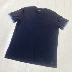 3624☆ DIESEL ディーゼル トップス 半袖Tシャツ クルーネックTシャツ カットソー カジュアル メンズ L ブラック