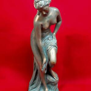 ブロンズ像 美人 女性像 裸婦像 佐野英守 鋳造 H.sano 高さ（約）60.5㎝ 重さ12.0㎏ /の画像6