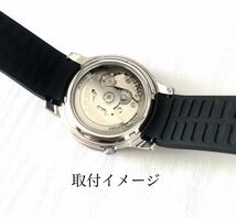18mm 腕時計 シリコン ラバーベルト スムース ブラック 黒 尾錠タイプ【対応】SEIKO 5 セイコー SNK_画像4