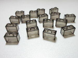 LEGO★s 17個 トランス ブラック 1×2 ブロック パーツ クリア 同梱可能 レゴ 創作 建物 家 House ビルド ジオラマ