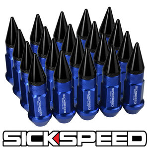 SICKSPEED ブルー P1.25 50mm スパイク キャップ 50CAL USDM JDM HDM VIP スタンス ドリフト シックスピード 日産 スバル スズキ