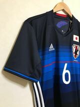 【新品】 adidas JAPAN アディダス サッカー 日本代表 2016～2017 ホーム ユニフォーム 背番号6 森重 真人 サイズL 半袖 侍ブルー AA0308_画像6