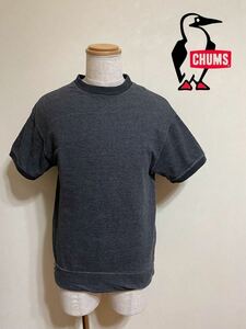 CHUMS チャムス アウトドア スウェット トレーナー トップス サイズM 半袖 チャコールグレー