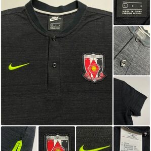 【良品】 NIKE URAWA REDS 浦和レッズ ナイキ ヘンリーネック 鹿の子 Tシャツ トップス サイズL 半袖 黒 172/92A AO0791の画像5