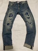 TAVERNITI SO JEANS デニムパンツ　ジーンズ　ダメージ　リペア加工　Lenny ストレッチ　W30_画像10