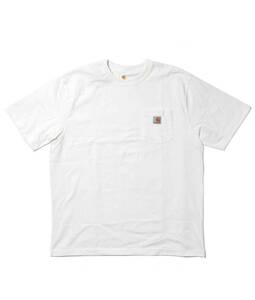 カーハート K87 ポケット Tシャツ 白　S　●新品 Carhartt