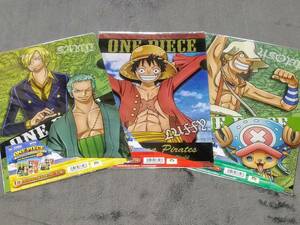 ☆クリアファイル☆ ONE PIECE ワンピース ROMANCE DAWN for the new world ～後編～ くじ 全3種セット　ルフィ サンジ ゾロ 他 / ba116