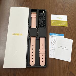 508a1008☆ RUIMEN スマートウォッチ 通話機能付き レディース Smart Watch iPhone アンドロイド対応 女性生理周期管理 歩数計 腕時計