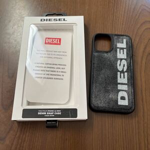 508a2502☆ DIESEL iPhone12 Mini ケース 5.4インチ SS21 ロゴ ブリーチデニム（ディーゼル iPhone12 Mini ケース 5.4インチ