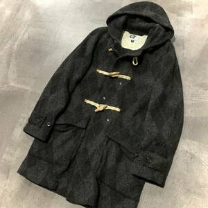 XX☆ 都会のカジュアルウェア '米国製' ENGINEERED GARMENTS エンジニアドガーメンツ アーガイル柄 ダッフルコート sizeXS メンズ アウター