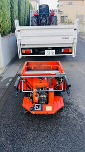 筑水キャニコム BFP402 運搬車 クボタエンジン、リコイル式 手動ダンプ最大積載250㎏クローラ式 パーツ 中古 埼玉発 小美品