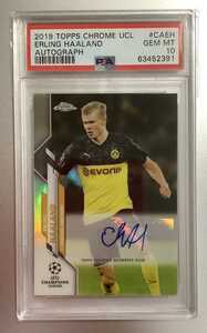 【PSA10】【RC】2019-20 Topps Chrome UEFA Champions League Soccer Erling Haaland - Borussia Dortmund Autograph 