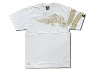 Line THAI (ラインタイ)／ナーガ神4柄　Тシャツ（ホワイト）【Ｍサイズ】【タイ】