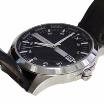 【中古品】ARMANI EXCHANGE アルマーニ エクスチェンジ AX2101 メンズ腕時計 文字盤ブラック ベルト純正品 クオーツ 不動 L47221RE_画像3