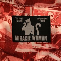 ◆中古品◆MIRACLE WOMAN ミラクルウーマン クリームソーダ 半袖 アロハ シャツ メンズSサイズ レッド/赤系 R74518NSC_画像4