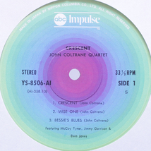 極美盤　The John Coltrane Quartet ジョン・コルトレーン / Crescent　YS-8506-A1 '76 JP盤 GAT 見開き　20000枚プレス_画像6