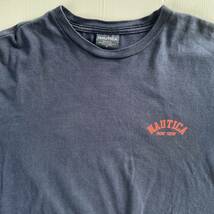 【USED】 ノーティカ NAUTICA Tシャツ ビッグロゴ 90s USA 古着 ネイビー Mサイズ (L相当) ☆送料無料☆_画像6