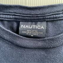 【USED】 ノーティカ NAUTICA Tシャツ ビッグロゴ 90s USA 古着 ネイビー Mサイズ (L相当) ☆送料無料☆_画像8