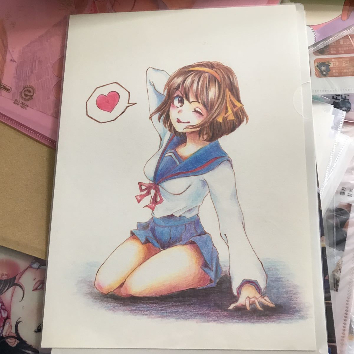 Handschriftliche Illustration von Haruhi Suzumiya, Comics, Anime-Waren, handgezeichnete Illustration