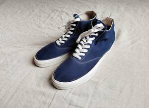 anatomica アナトミカ wakouwa ワクワ DECK SHOES HI スニーカー キャンバスコットン スペリーソール 7H 255 G18 紺 ネイビー ★8