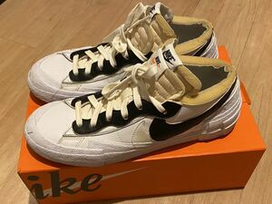 ★NIKE ナイキ サカイ sacai スニーカー ブレーザー ロー 27.0cm 白×黒