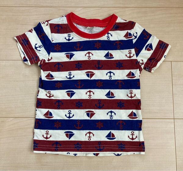 キッズ 半袖Tシャツ ボーダーTシャツ マリン 90サイズ