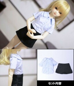 【永久の幻】SD/DD/DDS用 スーパードルフィー ドール服 胸ポケット付きブラウス　ブルー