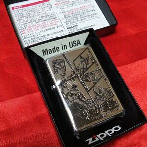 ZIPPO 魁！男塾 伊達臣人＆三面拳 エッチング＆シルバー＆ブラックマスキング仕上げ ジッポー ZIPPO★説明欄見て下さいませ