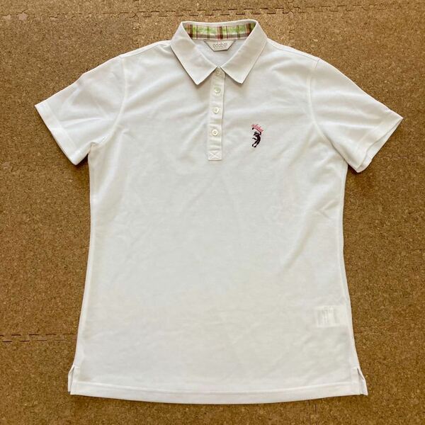 アダバット adabat ポロシャツ ゴルフウェア 半袖シャツ　GOLF golf ゴルフ サイズ40 レディース 白 
