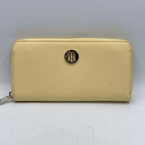 ◆TOMY HILFIGER トミー ヒルフィガー◆ラウンドファスナー ジッピーウォレット 長財布 ロングウォレット シルバー金具 ★良品 1000スタ★