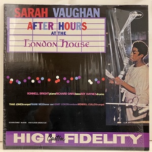 ■即決 VOCAL Sarah Vaughan / After Hours At The London House Mg20383 jv5070 米盤70年代の再発盤Masterdisk刻印 