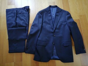 新品未使用品*SUITCOMPANY*ユニバーサルランゲージ*UNIVERSAL LANGUAGE*スーツ*Mサイズ*46-6drop*紺*秋冬春*高級スーパー110毛100%