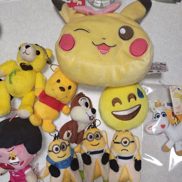 ポケモンディズニーぴえん熊チコちゃん ぬいぐるみキーホルダー 大量セット10個おまけ付き!