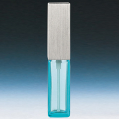 ヤマダアトマイザー ハンドメイド アトマイザー 15493 長四角ライトブルー キャップシルバー 約4ml YAMADA ATOMIZER 新品 未使用