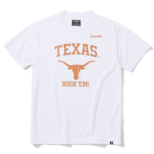 スポルディング Tシャツ(メンズ) テキサスロゴ HOOK EM M ホワイト #SMT23043TX SPALDING 新品 未使用