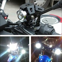 LEDヘッドライト (a) 2個セット フォグランプ 白 10W バイク汎用 砲弾型 スイッチ付き/22Э_画像8