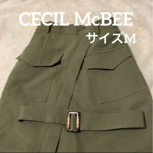 CECIL McBEE スカート　ベルト付き　カーキー　！最終値下げ！