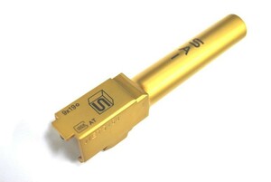 WE-TECH 製 グロック　G19 ガスガン 対応 アルミ アウターバレル SAI刻印 ゴールド