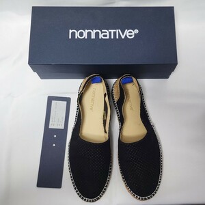 送料無料【26.5cm】新品未使用 NN-F2313 nonnative DRIFTER SLIP ON COW SUEDE BLACK ノンネイティブ エスパドリーユ ブラック 定価16590円