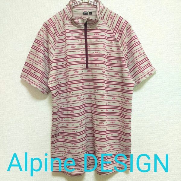 新品　Alpine DESIGN アルパインデザイン　ハーフジップ　 半袖シャツ　Mサイズ