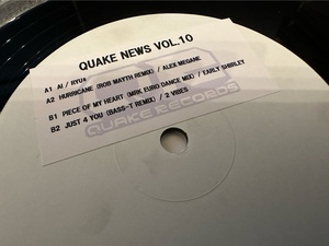 12”★Quake News Vol. 10 / ハード・トランス / ユーロ・ハウス！