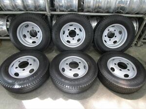 送料無料　スタッドレス　205/85R16　DUNLOP　LT03　19年　三菱キャンター　ふそう　ローザ　16×5.5K　5穴　両面再塗装　6本セット