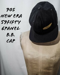 Vintage New era 59FIFTY 6panel B.B. cap 90s ニューエラ フィッテド 6パネル ベースボール キャップ アメリカ製 野球帽 ビンテージ