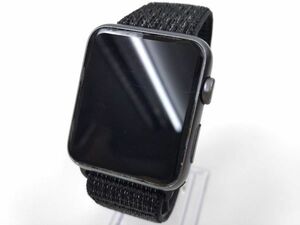 apple watch 4 44mm/ 3 42mm用 交換用ベルト ストラップ ナイロン スポーツバンド ブラック #2