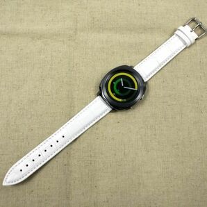 時計交換ベルト クロコ型押し 本革レザー バネ棒 工具付き 20mm ホワイトの画像6